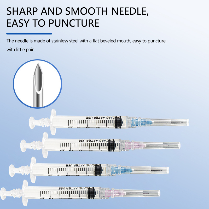 Disposable Medical Equipment Syringes With Needle Tip 3ml Sterile Self Destructible Syringes