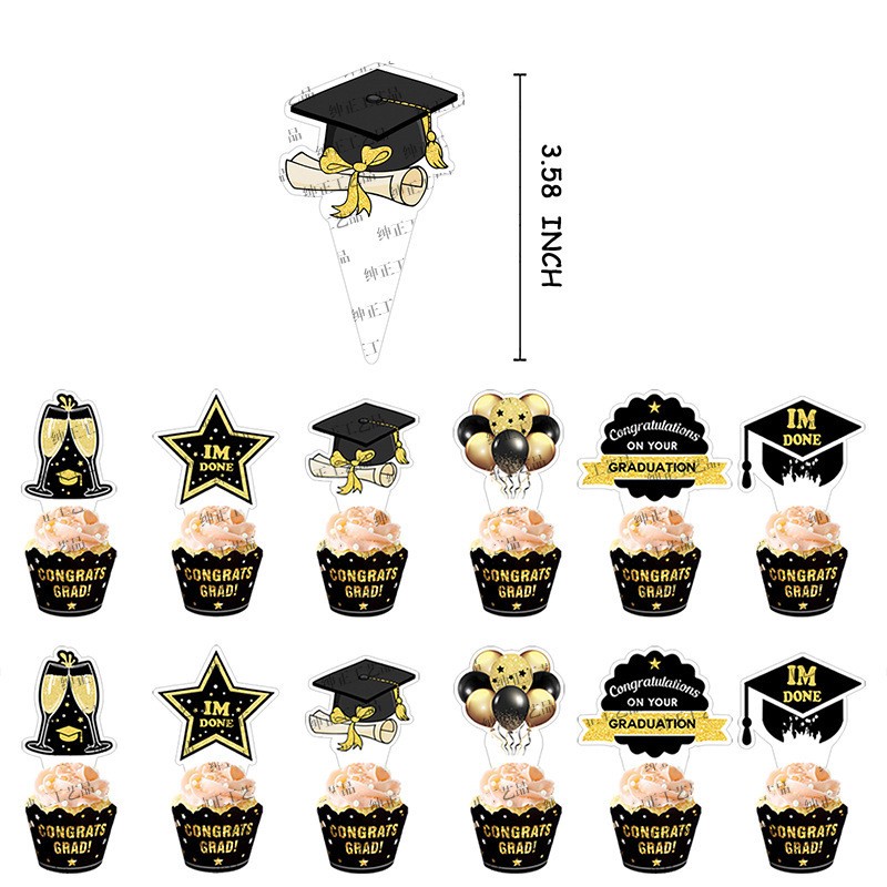 Wholesale 2024 Graduation Season Balloon Set Congratulate Grad Banner Snail Flag Rotary Ornamentation Party Supplies