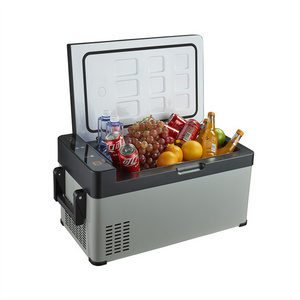 12v Car Portable Fridge 20L 23L Compressor Camping Outdoor Mini Refrigerator With Freezer