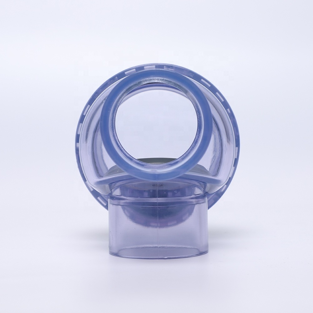 PVC transparent back water valve Check valve non return valve DN40-1 1/2