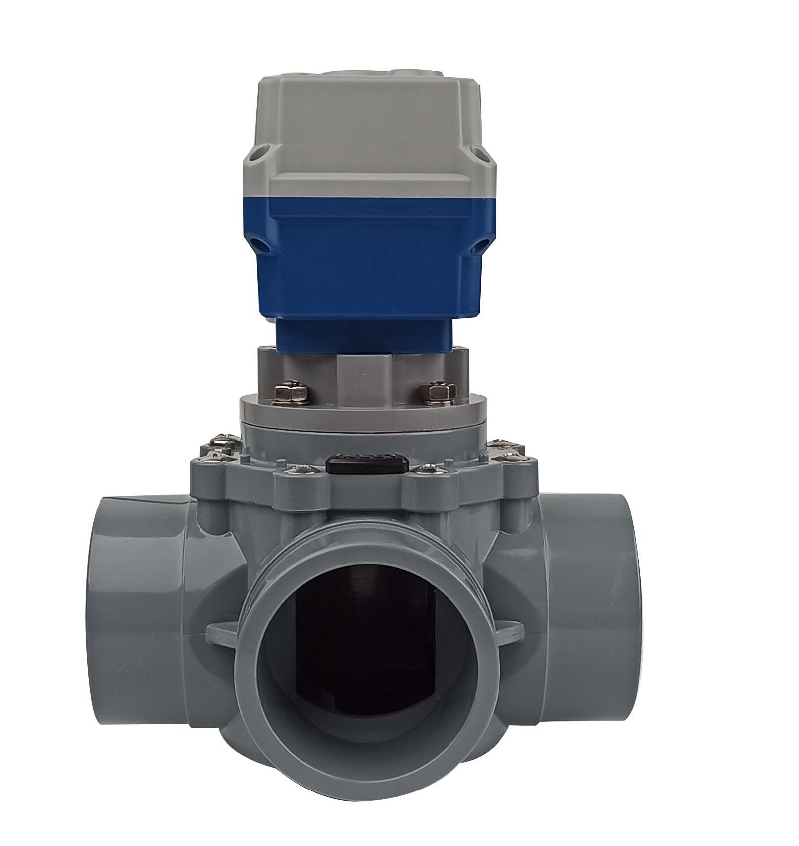 Motorized CPVC swimming pool 3-way diverter valve