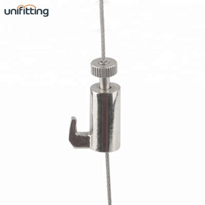 Brass Suspended Ceiling Safety Hanging Steel Wire Rope With Adjuster Hook HK-0007-NK