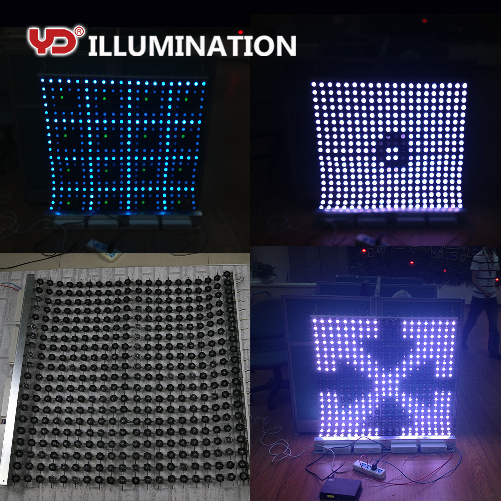 color changing led light bulb pixel mesh screen display for outdoor advertising