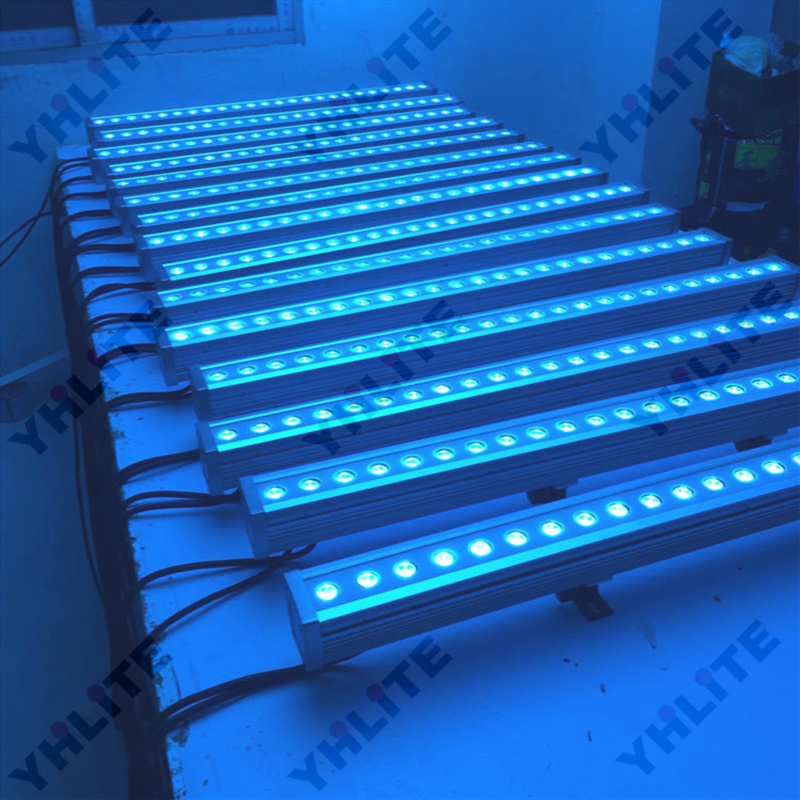 3in1 RGB 24pcs Linear Wall Wash Bar Outdoor Waterproof IP65 LED Light Source for Projects Buildings Stages Weddings