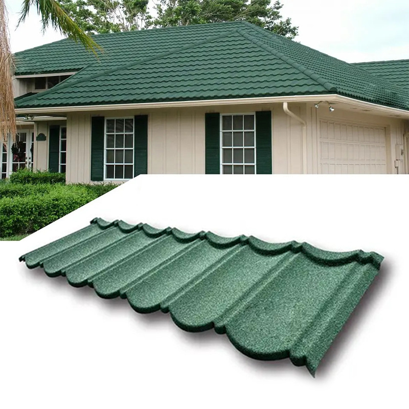 Building Materials for House Stone Metal Roofing Sheet Decramastic Roofing Tiles 0.4mm Color Stone Coated Metal Roof Tiles