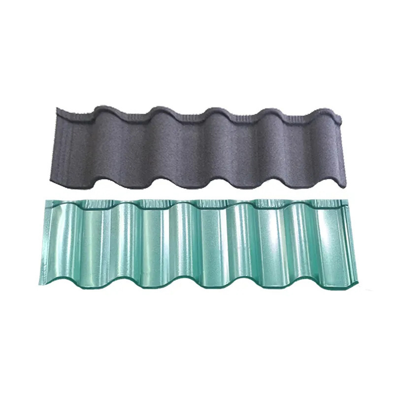 Lowest Price Roof Tile Stone Coated Steel Roofing Tile Deep Roman Type 0.45mm Stone Coated Metal Roof Tile