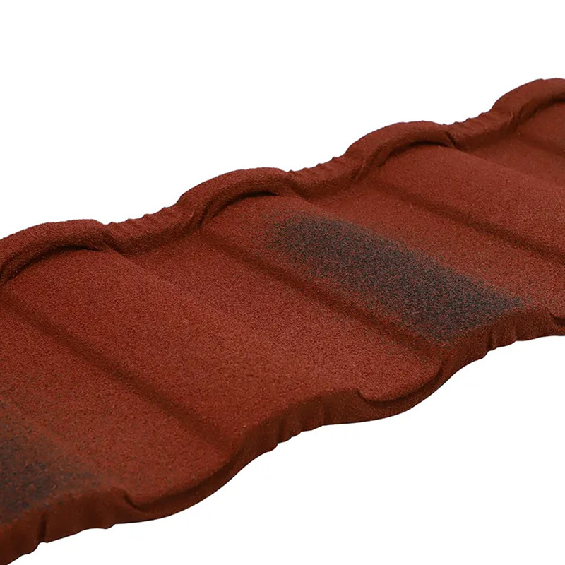 50 Years Warranty Anti-Fingerprints Color Stone Coated Metal Roof Tiles Steel Roof Tile Red Roofing Shingles