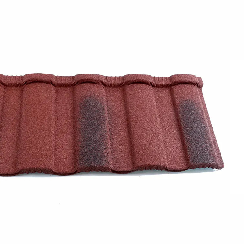 50 Years Warranty Anti-Fingerprints Color Stone Coated Metal Roof Tiles Steel Roof Tile Red Roofing Shingles