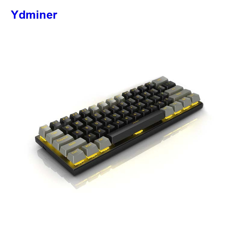 Fashion RGB backlit Custom 64 87 104 Keys Optical Mini USB Wired Mechanical Keyboard