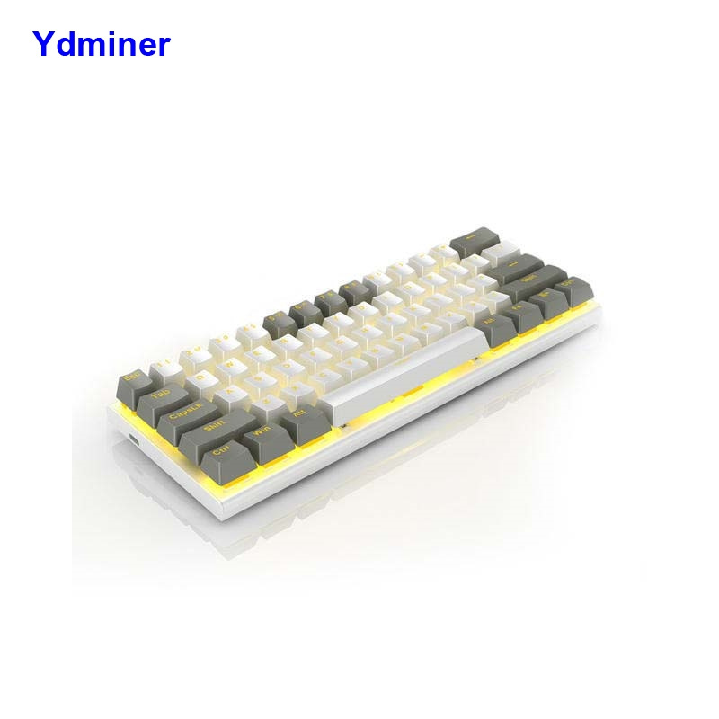 Fashion RGB backlit Custom 64 87 104 Keys Optical Mini USB Wired Mechanical Keyboard