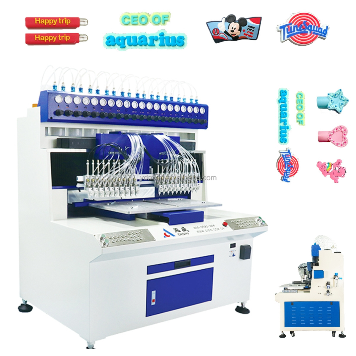 Automatic Pvc Rubber Label Making Machine To Make Keychains Automatic Dripping Machine