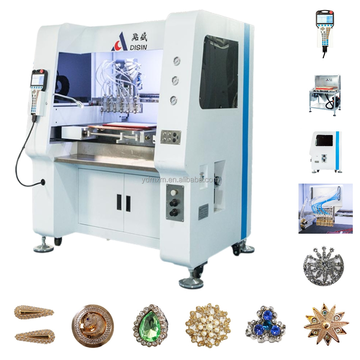 High Intelligent 5 axis Rhinestones Diamond Setting Machine Ornaments Making Machine