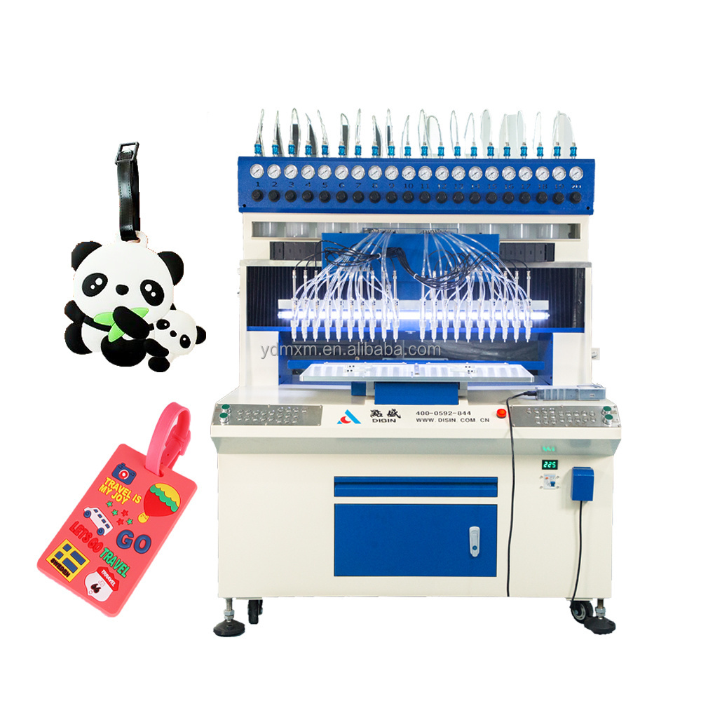 3d Soft Pvc Keychain Machine Automatic Dripping Machine Pvc Rubber Label Making Machine Liquid Pvc Logo Patch