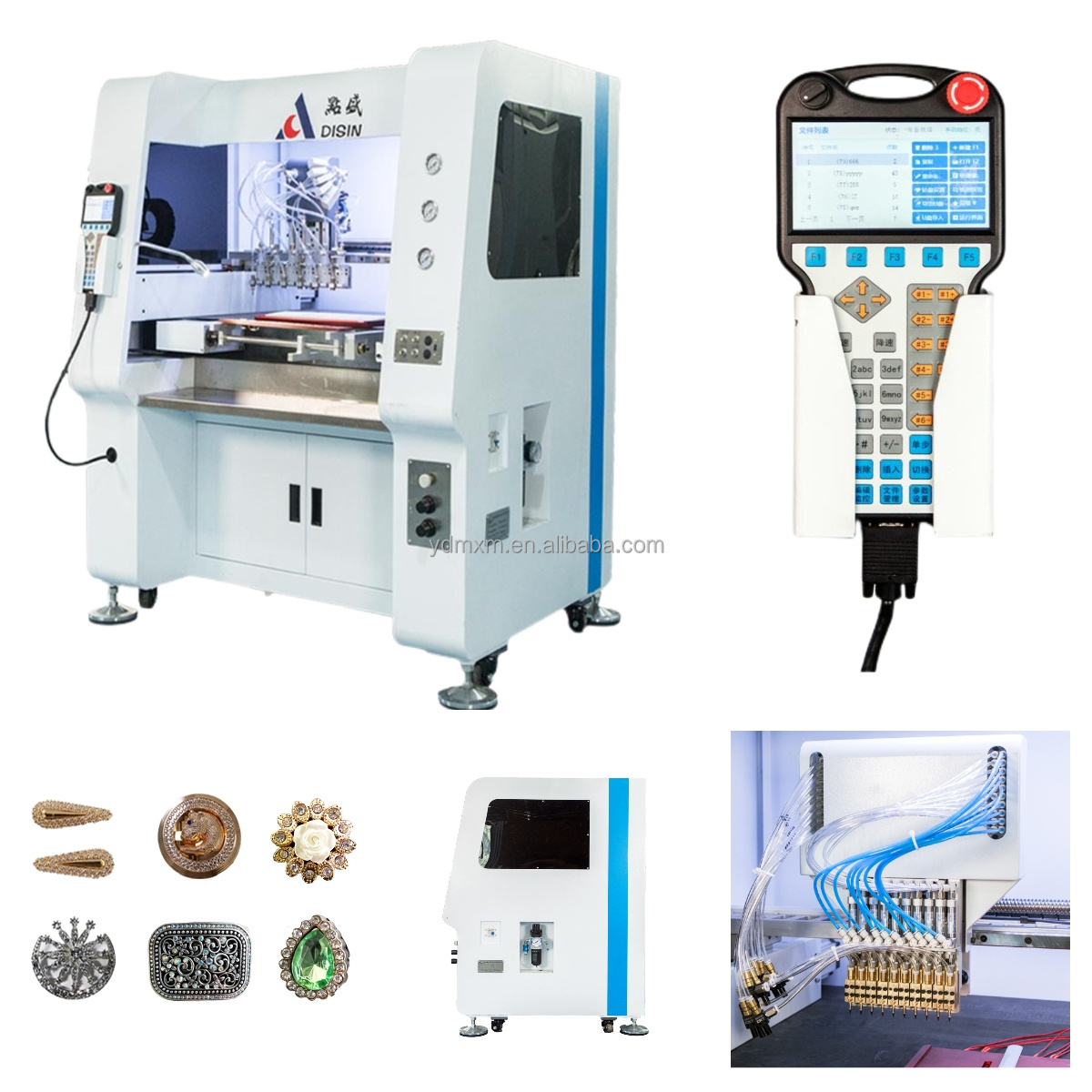 High Intelligent 5 axis Rhinestones Diamond Setting Machine Ornaments Making Machine