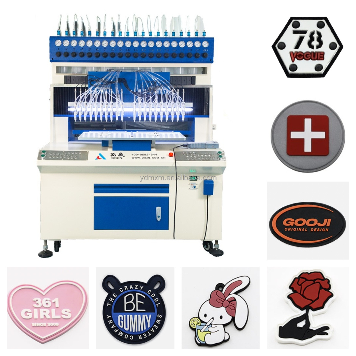 Liquid Pvc Coaster Making Machine Silicone Wristband Making Equipment Keychain Dispensing Machine