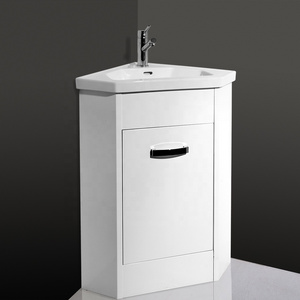 modern corner bathroom vanity with corner edge glossy finish for wholesale