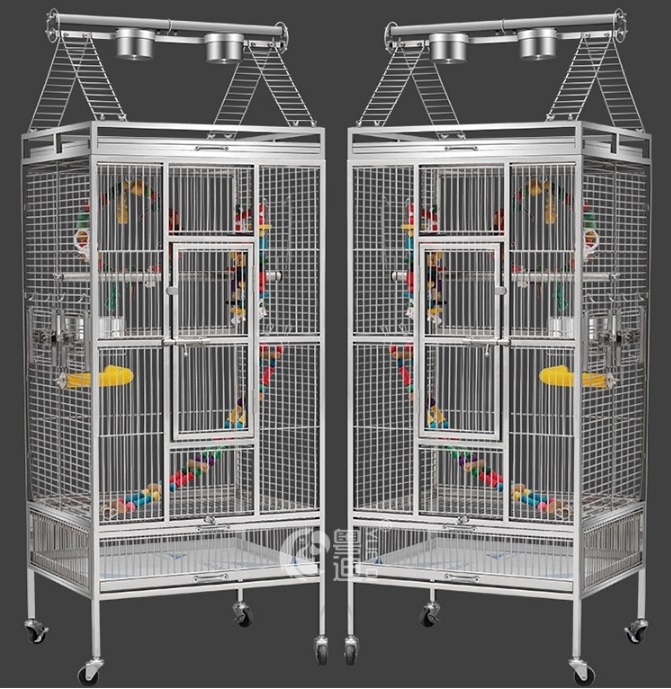 BC101 Wholesale Elegant loyal style big stainless steel bird cage for parrot