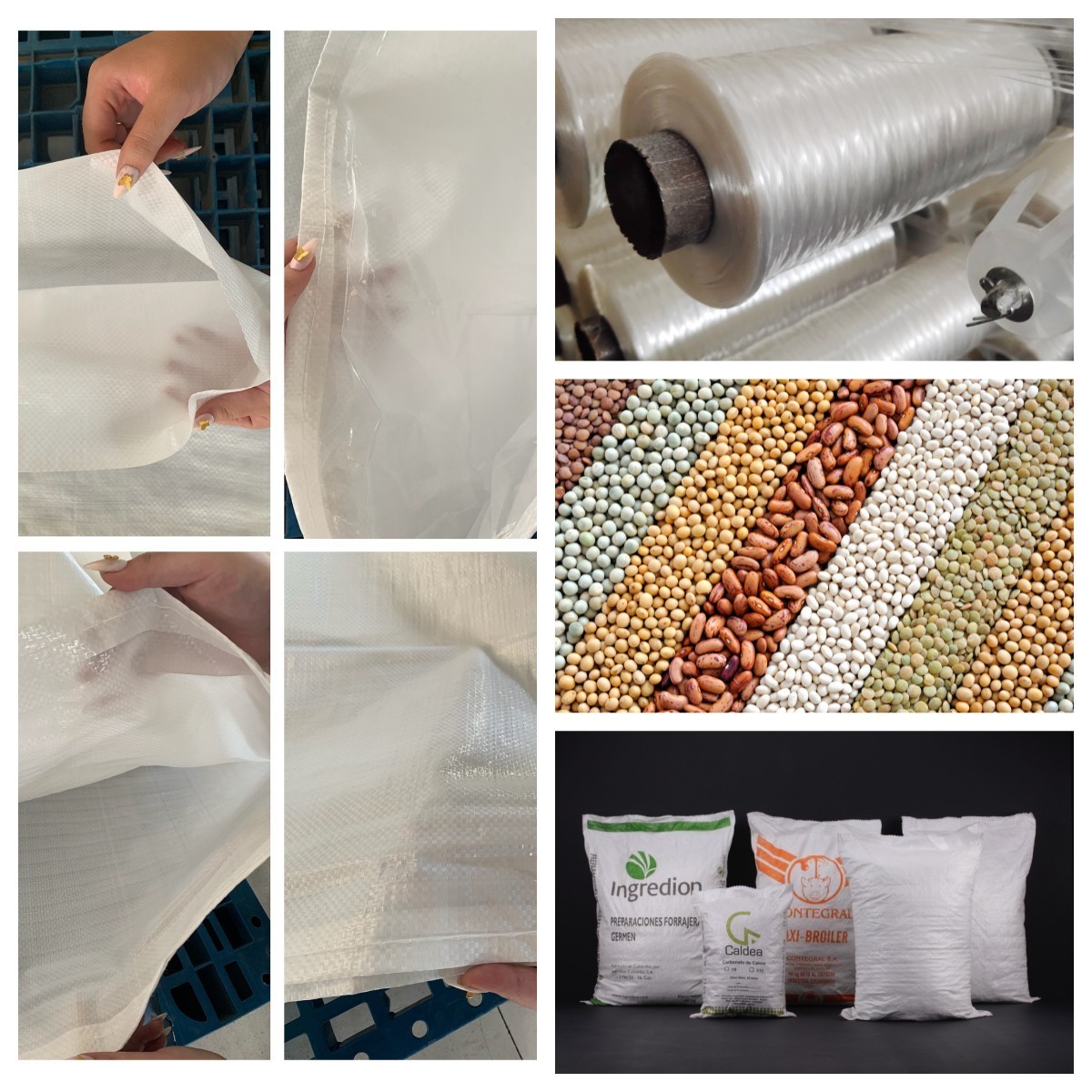 20kg 50kg custom size food grains sacks pp woven plastic packaging rice bag polypropylene bags