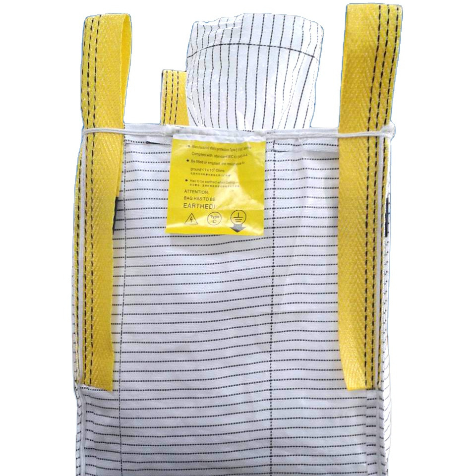 Type C Conductive FIBC Big Bag 1000kg 1500kg 2000kg Antistatic Type C Jumbo Bag Factory Conductive Bag