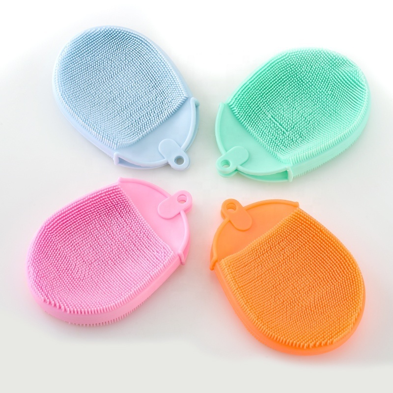 food grade Multiple Silicone Washing Brush Fruit Cleaner Dish Scrubber Silicone Sponge For Home