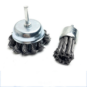 YDS Steel wire twisted crimped wire brush round brush for polishing end brush