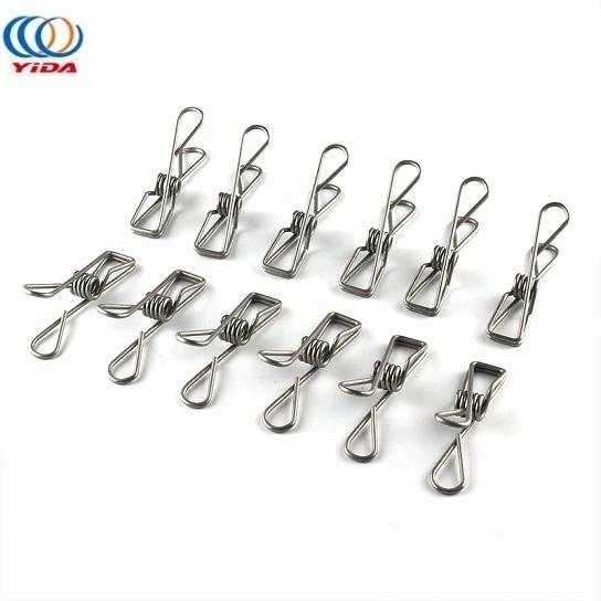 Factory price sale silver metal stainless steel spring clip / clothes peg / sunning clip