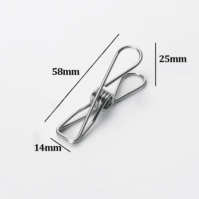 Factory price sale silver metal stainless steel spring clip / clothes peg / sunning clip