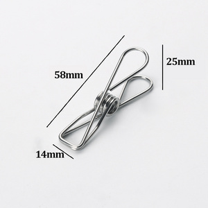 Factory price sale silver metal stainless steel spring clip / clothes peg / sunning clip