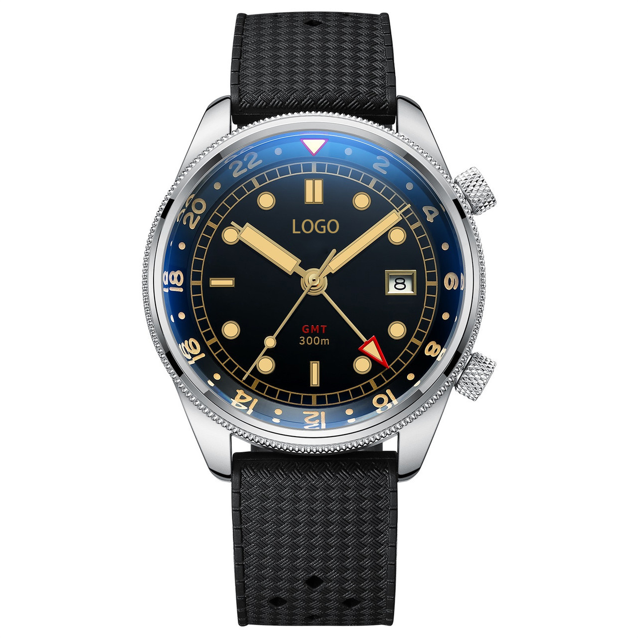 40MM 316L Stainless Steel Classic Watch ,300M Diver GMT Watches ,powered by NH34 with Super-LumiNova BGW9