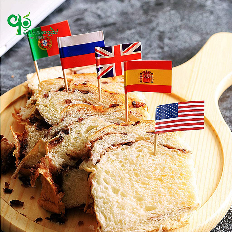 Yada Wholesale National Flag Toothpicks Party Fruit Cake Pick Cocktail Flag Skewer Bar Garnish Picks Toothpick