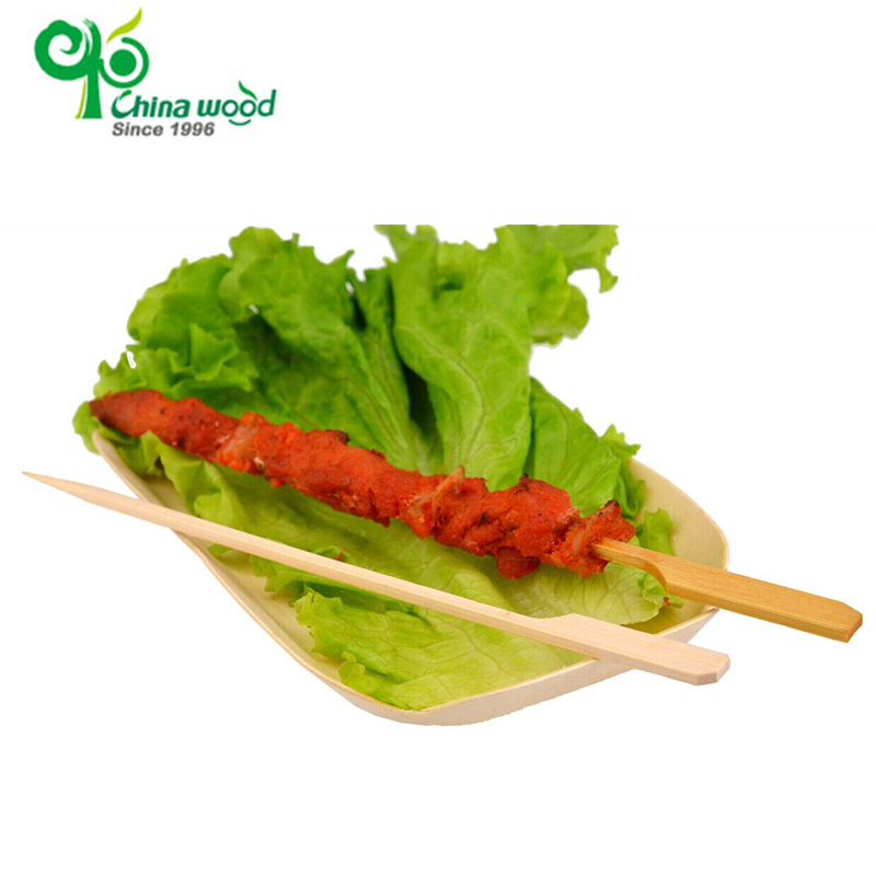 Yada Biodegradable Paddle Rotating Bbq Skewer Disposable Bamboo Gun Skewer Burger Bamboo Sticks With Customize Logo