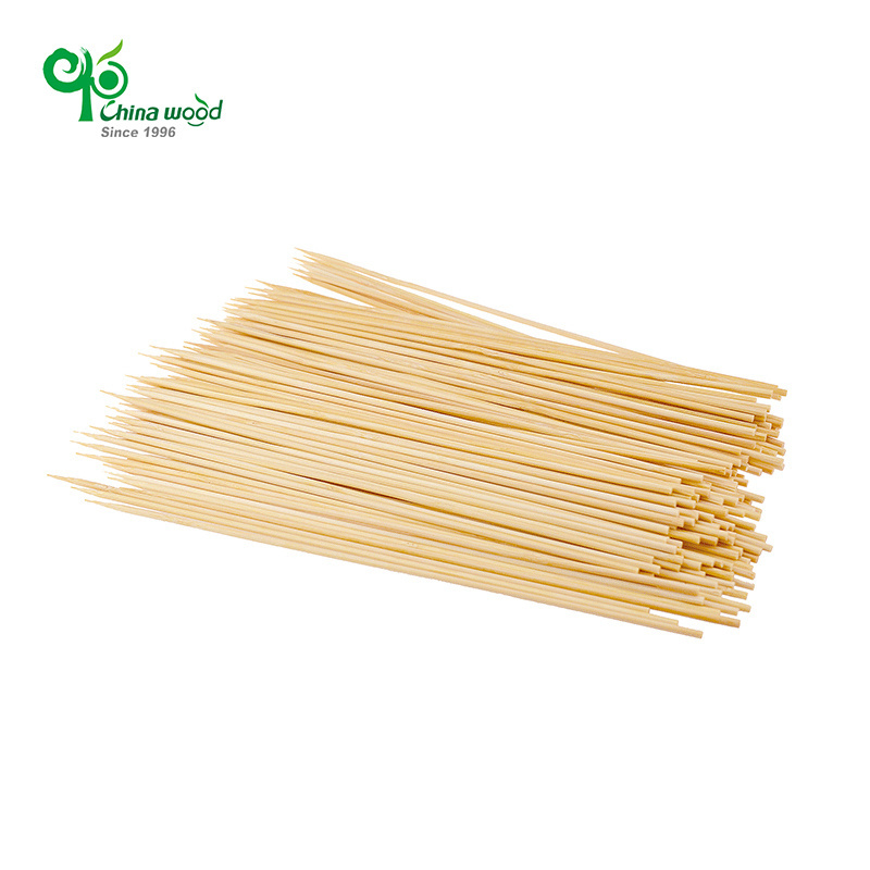 Yada Natural Wholesale Flat Bamboo Food Grade BBQ Grilling Skewers Sticks Logo Disposable Bamboo Food Skewer