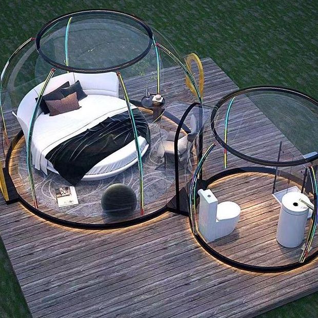 Customizable for one room and one bathroom Transparent Tent For Outdoor Camping Starry Sky Bubble House