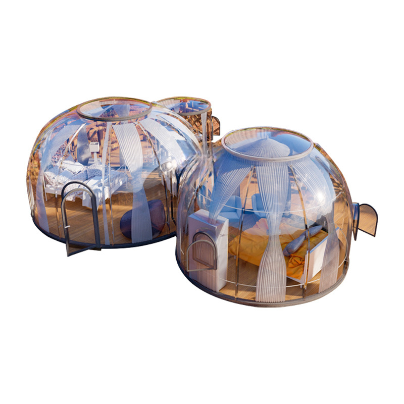 Resort Villa House Clear Waterproof Polycarbonate Geodesic Bubble Outdoor Garden Party Restaurant Tent Igloo Dome