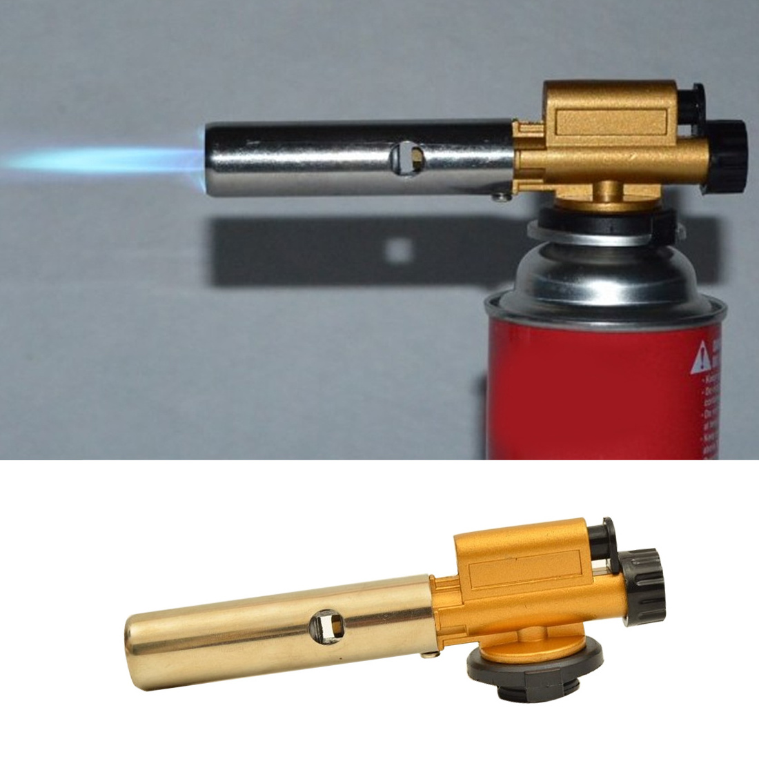 Copper Flame Gas Burners Gun Welding Equipment Electronic Ignition Maker Torch Lighter For Outdoor Camping Picnic BBQ