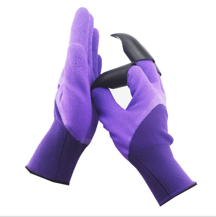 4/8 Hand Claw ABS Plastic Garden Rubber mitten Gardening Digging Planting Durable Waterproof Work Outdoor Gadgets 2 Style