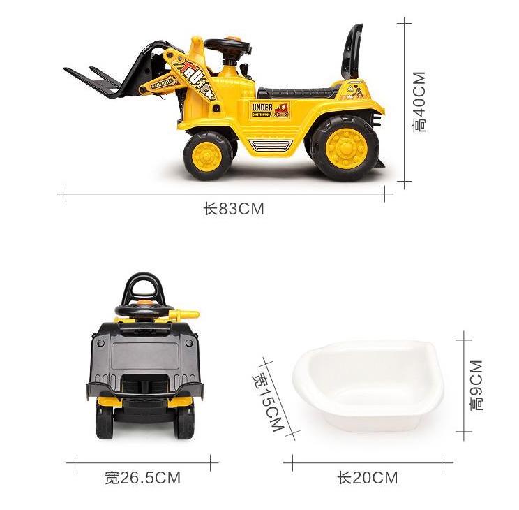 Factory hot sale construction trucks baby walker steering wheel control forklift ride on car for baby toddler toy