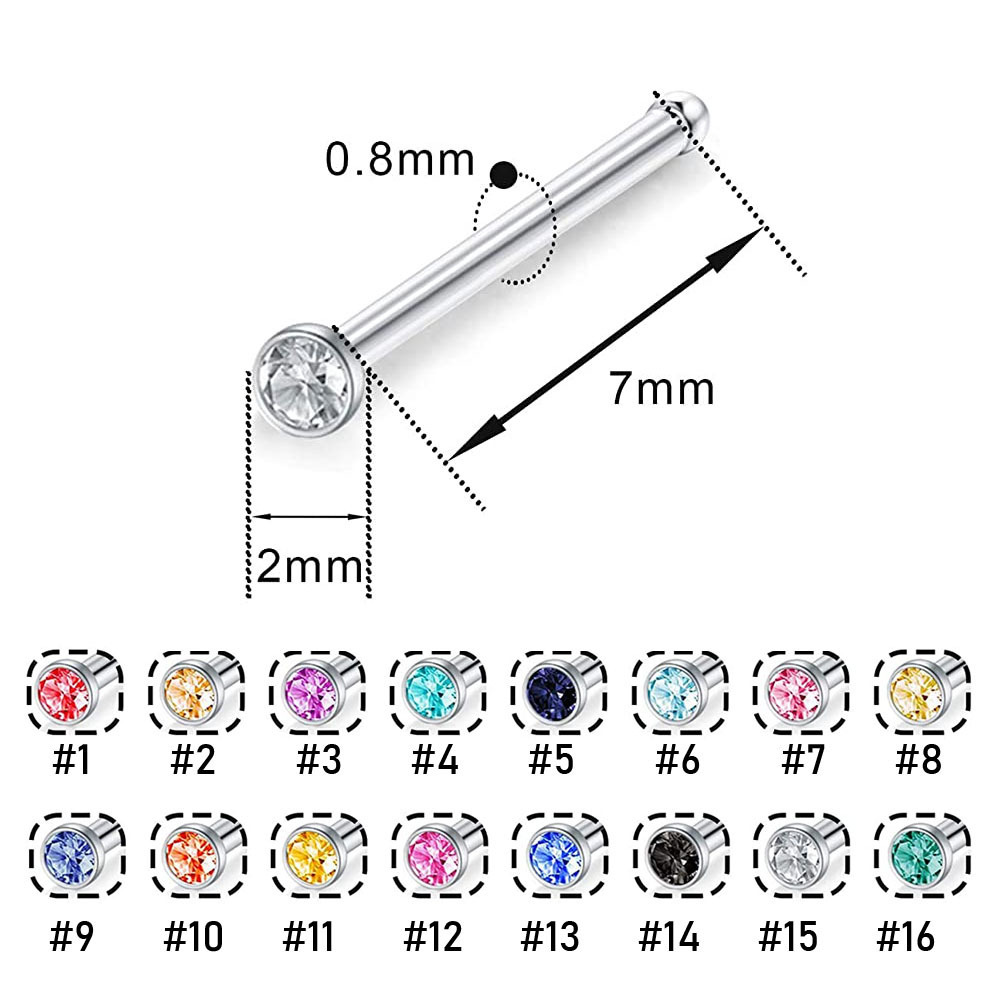 nose piercing jewelry stud ring for single 20 gauge cute rings 18G 20G women piercings hoops body piercing jewelry