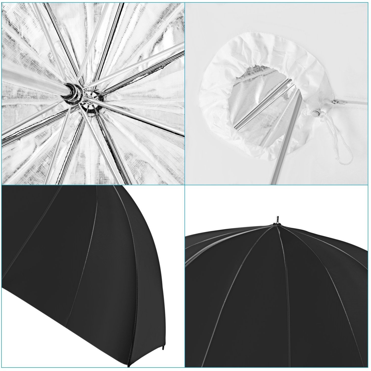 YEAH 33'' 43'' Diameter Photography Studio Collapsible Reflective Softbox Umbrella