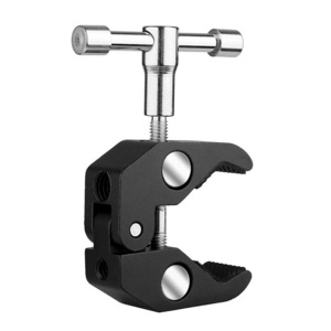 YEAH CNC 1/4 3/8 Thread Clip Photography DSLR Camera Super Clamp for Light Stand, Rod, Umbrella, Hook, Shelve, Cross Bar