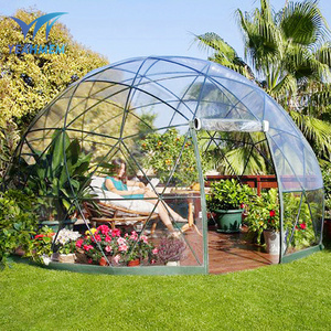 4m Small Outdoor Waterproof Garden Yard Inflatable Geodesic Dome Bubble  transparent igloo tent for sale