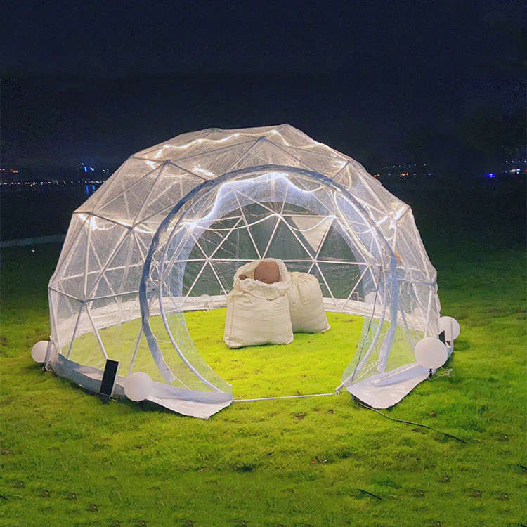 4m Small Outdoor Waterproof Garden Yard Inflatable Geodesic Dome Bubble  transparent igloo tent for sale