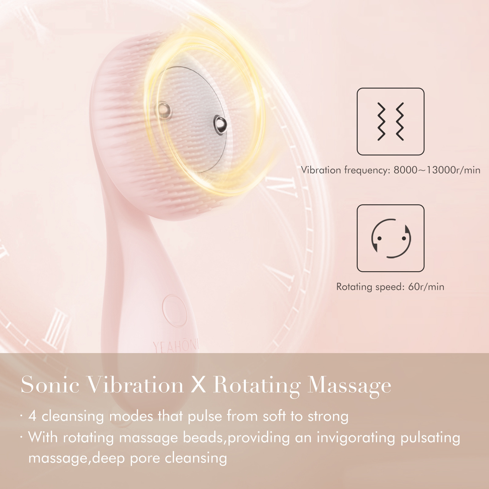 facial exfoliating brush Face Roller Massager Electric  Silicone Sonic Cleaner Deep Cleansing Skin Facial Cleansing Brush