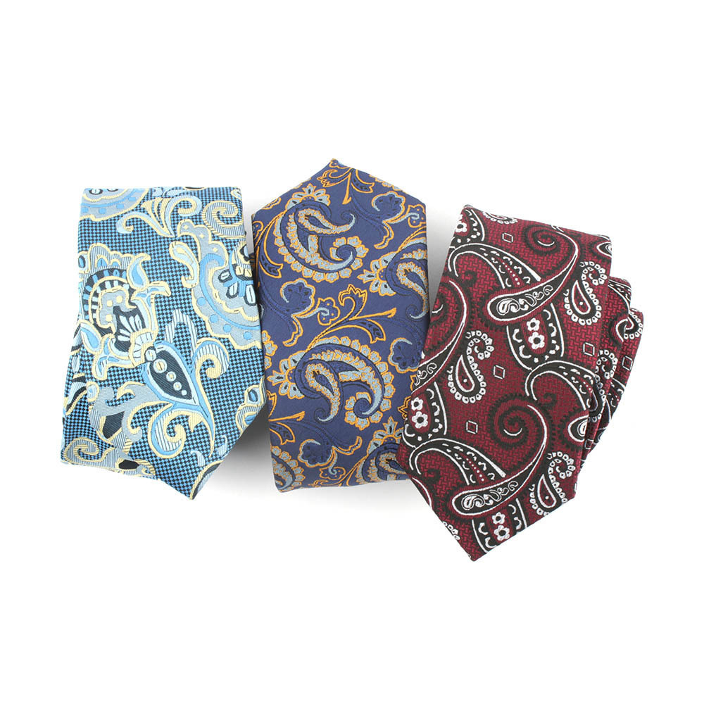 Men's Classic Paisley Ties Luxury Italian Silk Jacquard Necktie Customized Logo Business Wedding Male Neck Tie