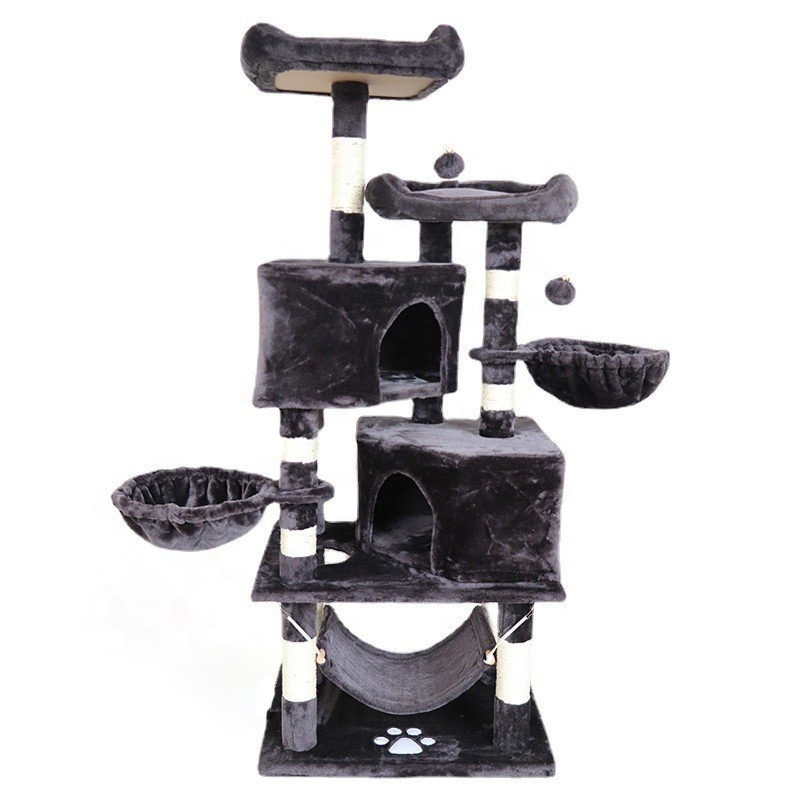 Multi-level Cat Tree Condo With Sisal Scratching Posts Perches Houses Hammock And Baskets Cat Tower Furniture For Kitty Activity