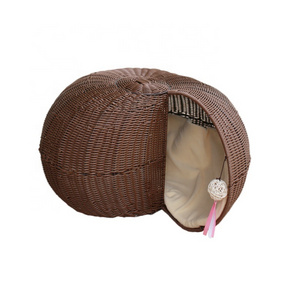 Handmade Rattan Litter Washable Conch Shape Cat Cages Carriers Pet Beds Pet Product