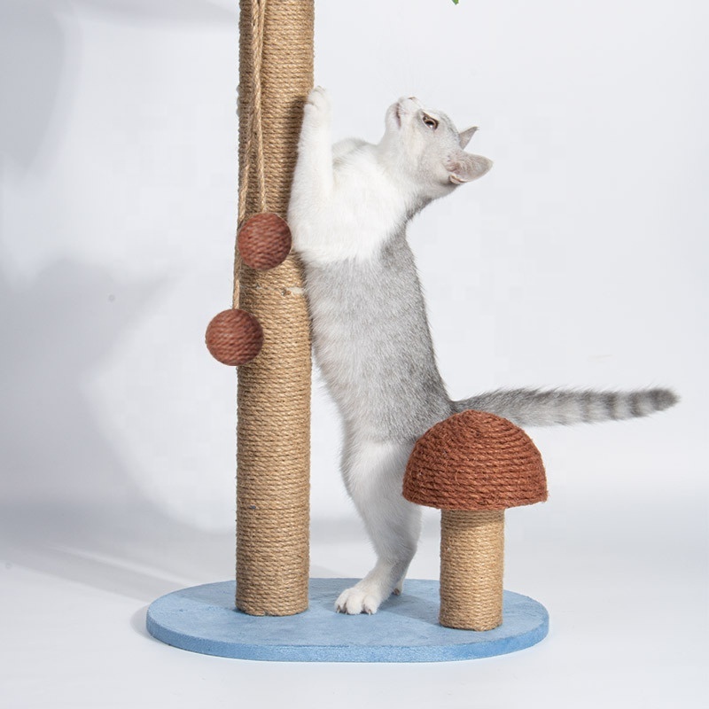 Cute Coconut Cat Tree Pet Supplies Climbing Tree Frame Round Sisal Cat Scratching Board Pet Scratching Toy For Pet Training