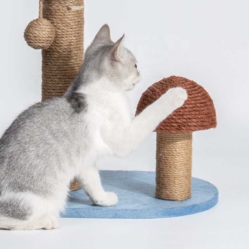 Cute Coconut Cat Tree Pet Supplies Climbing Tree Frame Round Sisal Cat Scratching Board Pet Scratching Toy For Pet Training