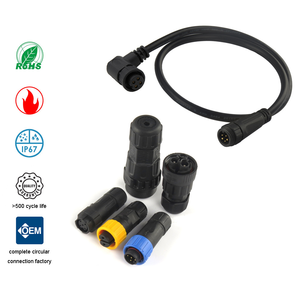 ip67 NMEA 2000 Marine CAN Network plastic waterproof 3 4 5 8 12 pin power male female m12 circular connector