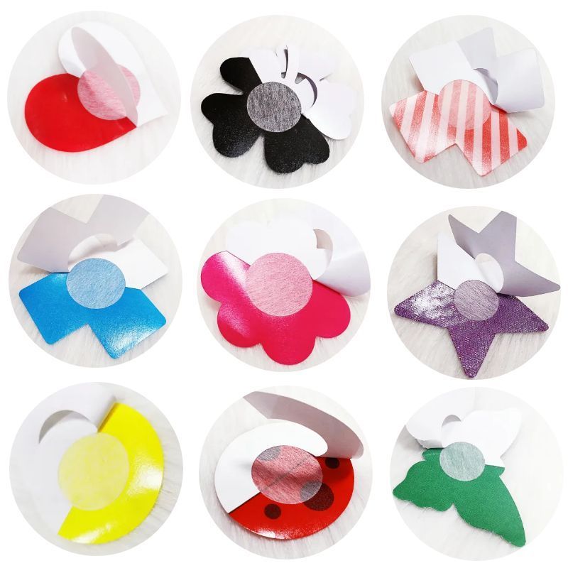 Sexy Nipple Pasties Wholesale Custom Multi Designs Bulk Pasties Decoration Glitter Cover Breast Printable Nipple Sticker Cover